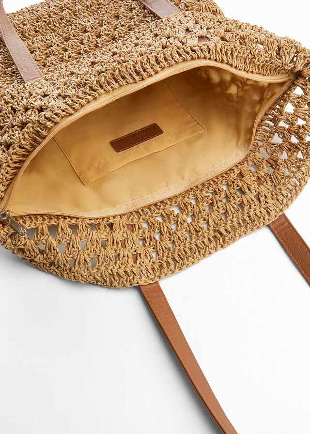 Bolso shopper crudo/bronceado
