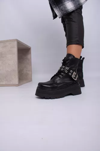 BORCEGO DE MUJER PLATAFORMA MODA CON CINTO OJALILLOS ART781