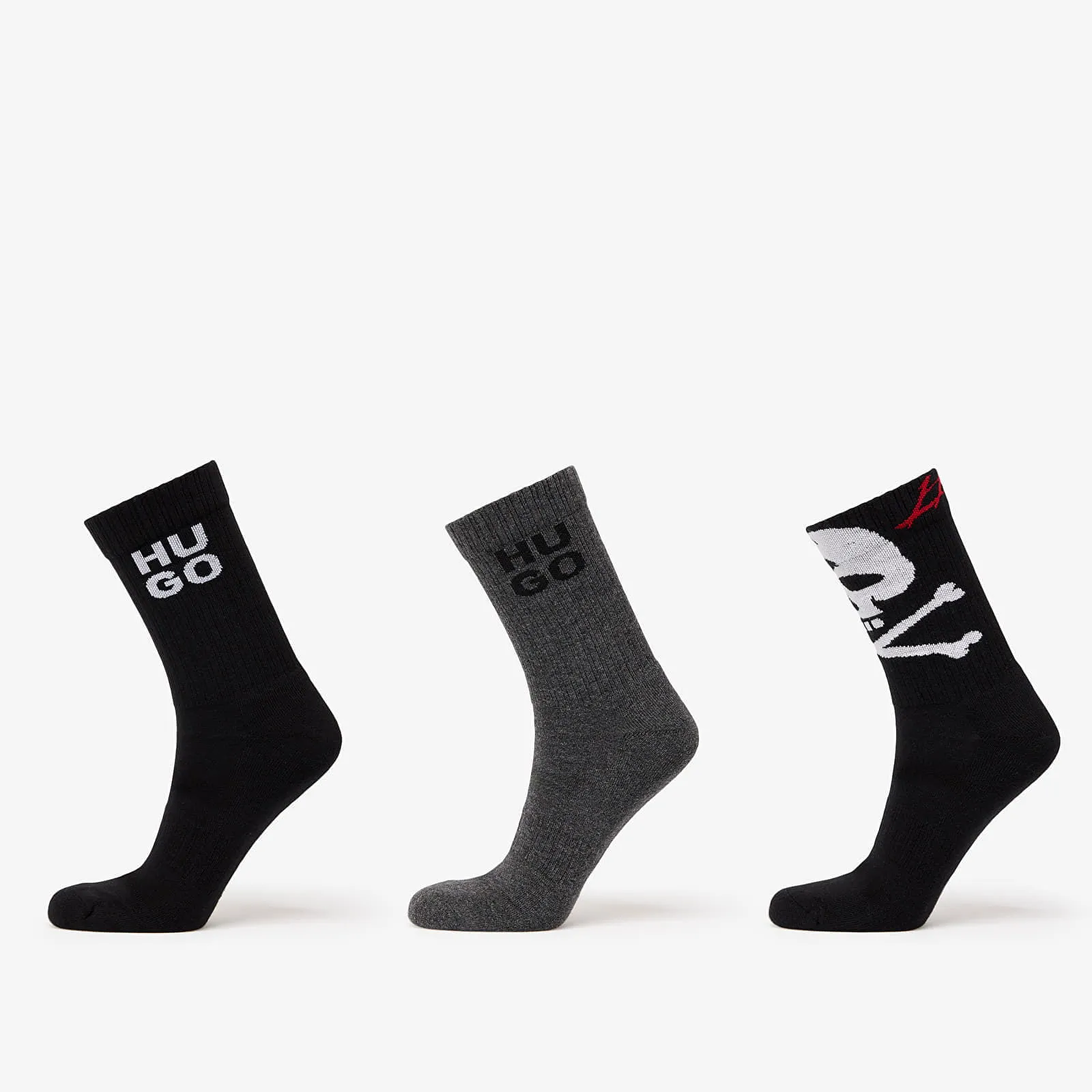 BOSS HUGO RIB SKULL SOCK 3PACK MULTICOLOR
