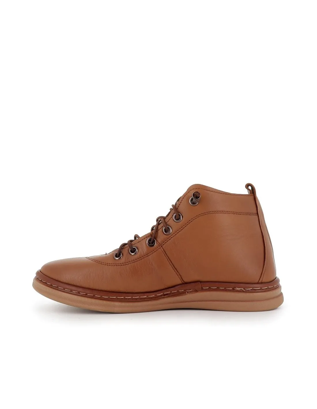 Bota casual de piel cuero cordones finos Erase