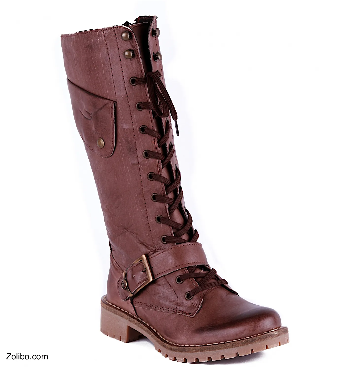 Botas altas camel mujer Laif