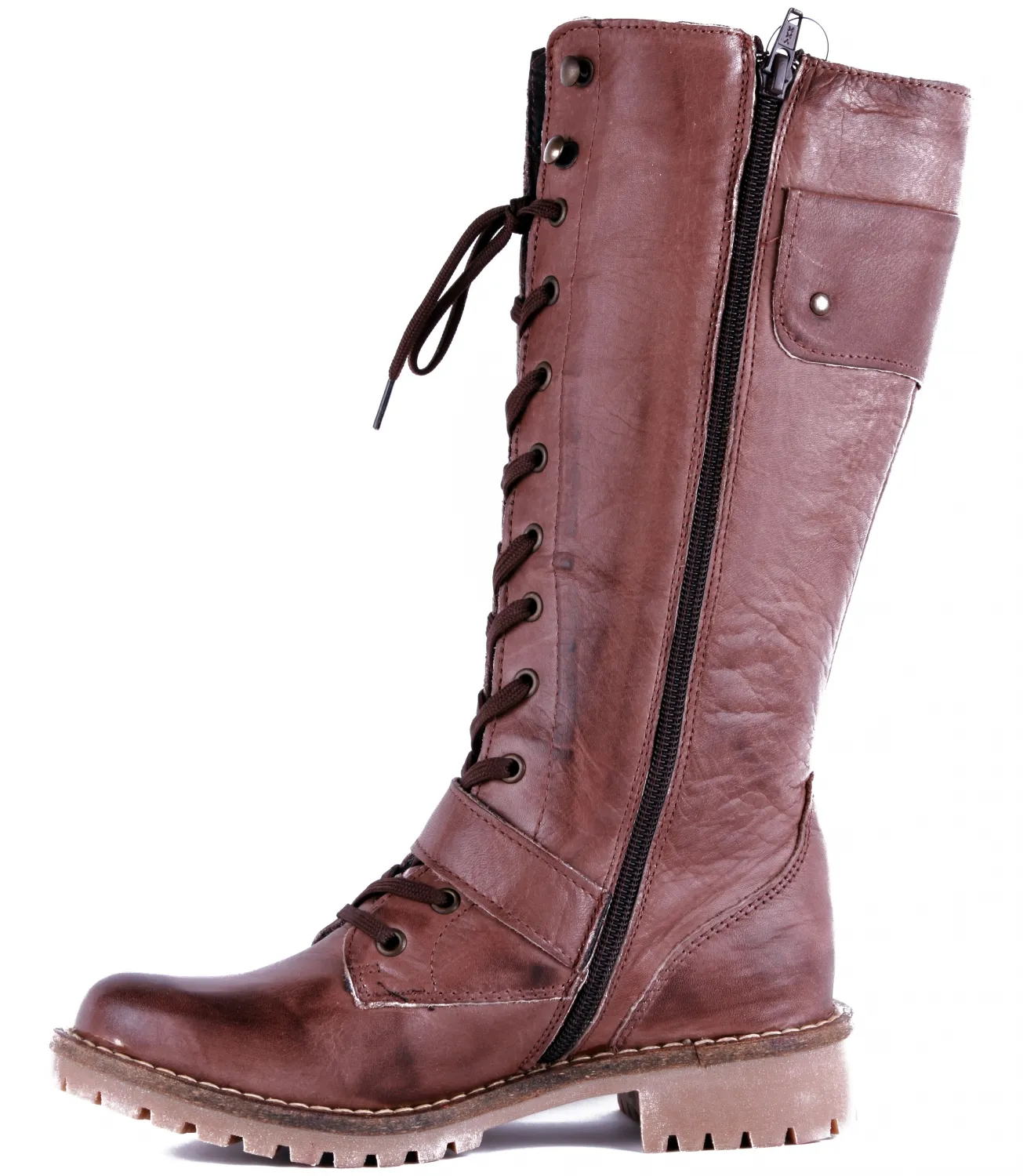 Botas altas camel mujer Laif