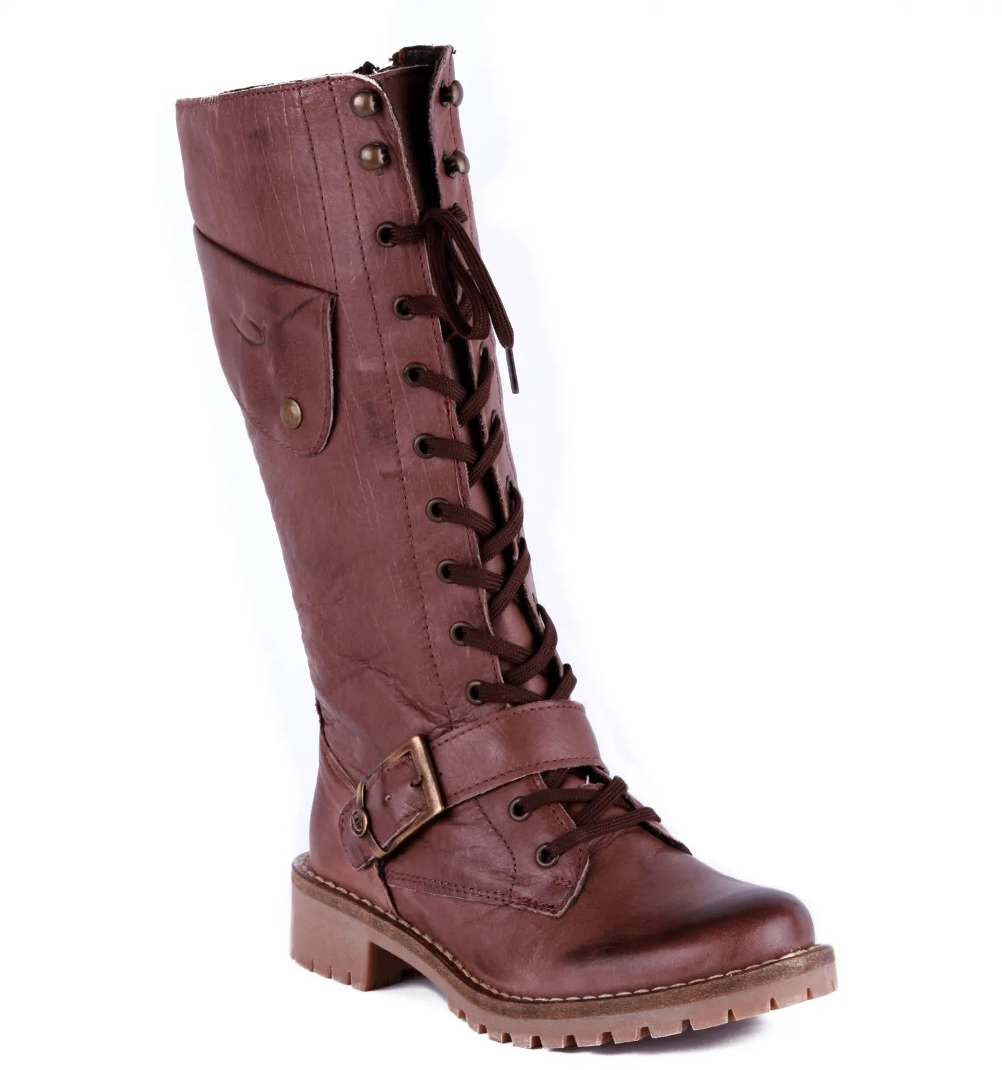Botas altas camel mujer Laif