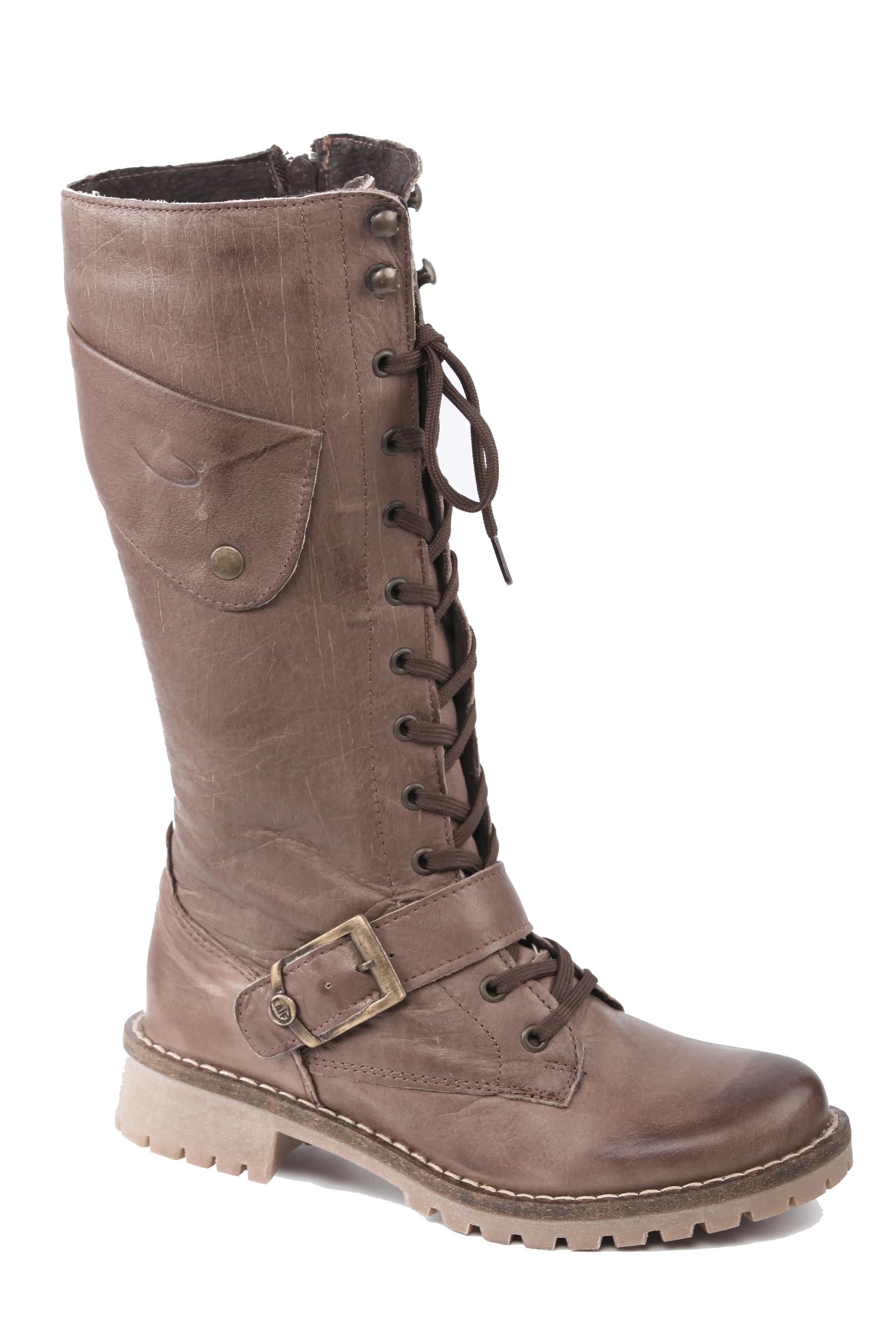 Botas altas camel mujer Laif