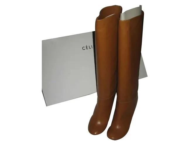 Botas altas céline, Nunca ha sido usado Caramelo 