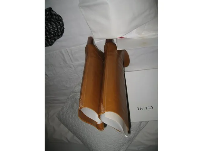 Botas altas céline, Nunca ha sido usado Caramelo 