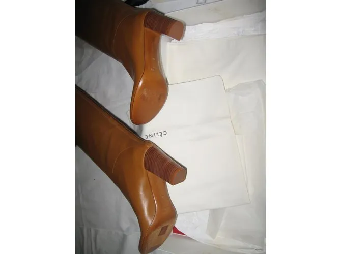 Botas altas céline, Nunca ha sido usado Caramelo 