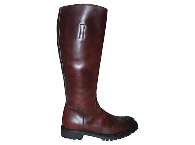 Botas altas hasta la rodilla de cuero marrón de Church'S Castaño 