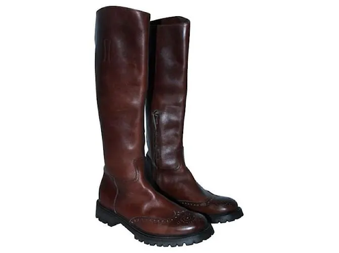 Botas altas hasta la rodilla de cuero marrón de Church'S Castaño 