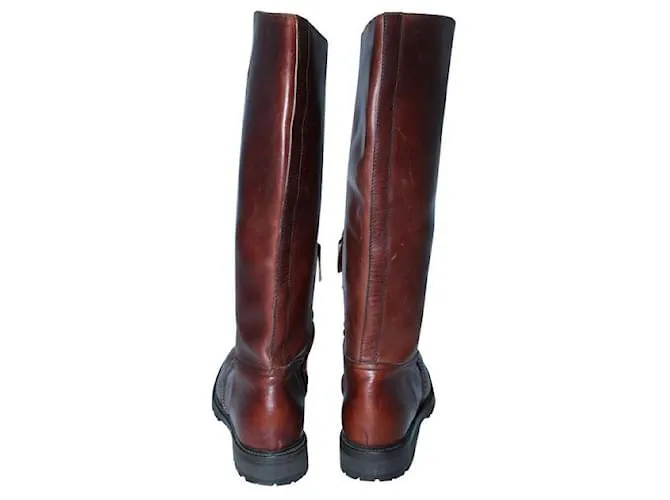 Botas altas hasta la rodilla de cuero marrón de Church'S Castaño 