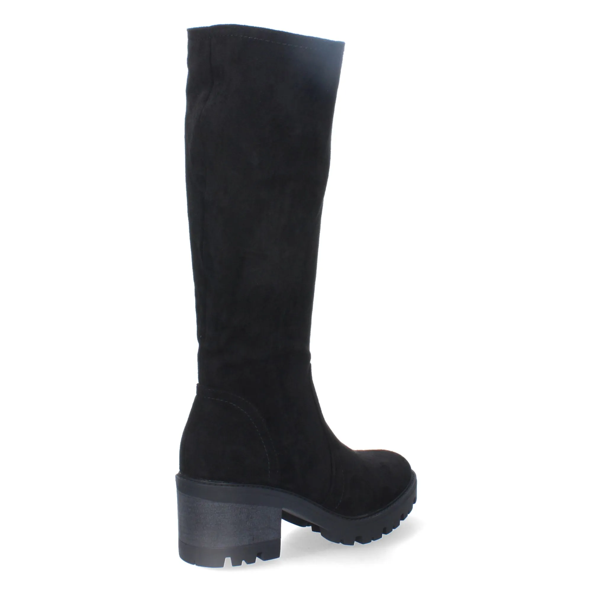 BOTAS ALTAS NEGRAS TACóN MEDIO PARA MUJER HJ02