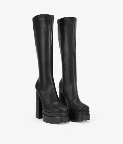 Botas altas negras tacón XXL