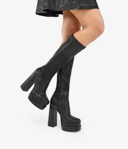 Botas altas negras tacón XXL