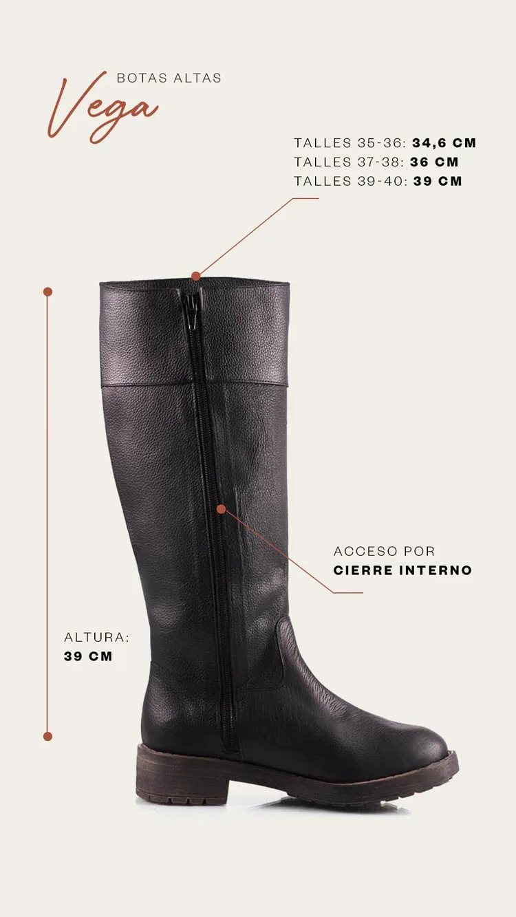 Botas Altas Vega Negro