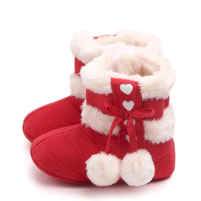 Botas de bebé de nieve de invierno 7 colores Bolas de pelusa cálidas Coton Suela de goma suave Suela de bebé Bebé recién nacido 