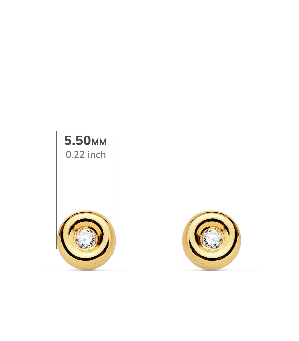 Boucles d'oreilles Délice Diamants 0.040 Ct. Or Jaune 18K