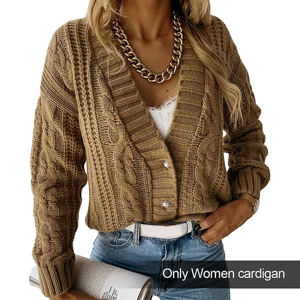 Button Down Open Front Comfortable Office Soft V Neck Lightweight Women Cardigan