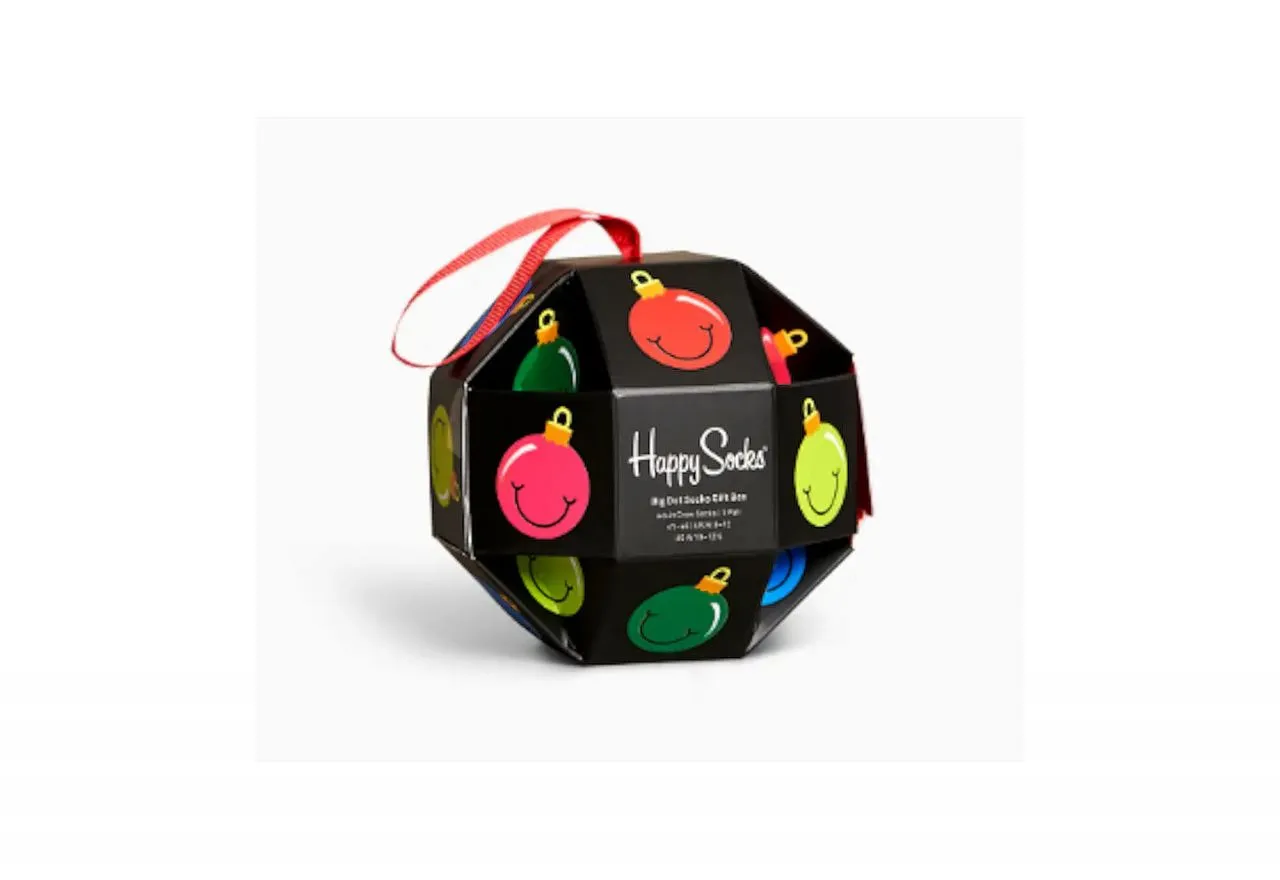 Caja Bola Calcetin SeÑora Negro Bolas De Navidad Colores