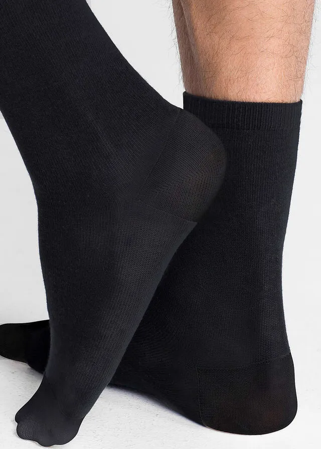Calcetines de algodón orgánico (10 unidades) Negro