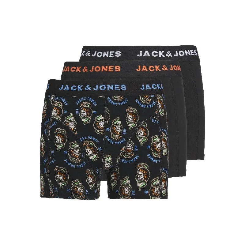  Calzoncillos Jack & jones Jacsuboo Skull Trunks 3 Pack Jnr