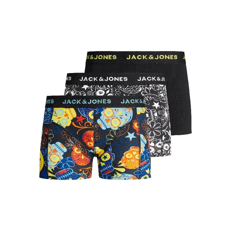  Calzoncillos Jack & jones Jacsugar Skull Trunks 3 Pack noos