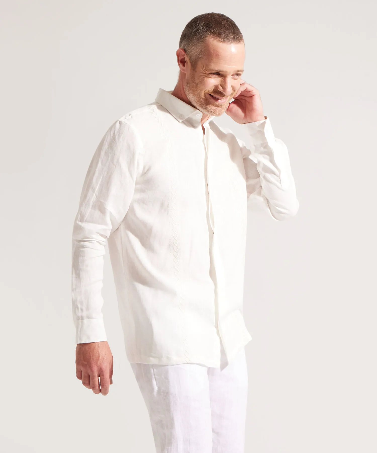 CAMISA GUAYABERA MANGA LARGA
