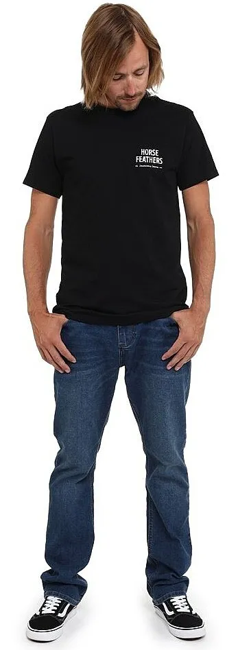 CAMISA HORSEFEATHERS MOUNTAIN SKULL  BLACK  MEN´S