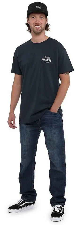 CAMISA HORSEFEATHERS MOUNTAIN SKULL  MIDNIGHT NAVY  MEN´S