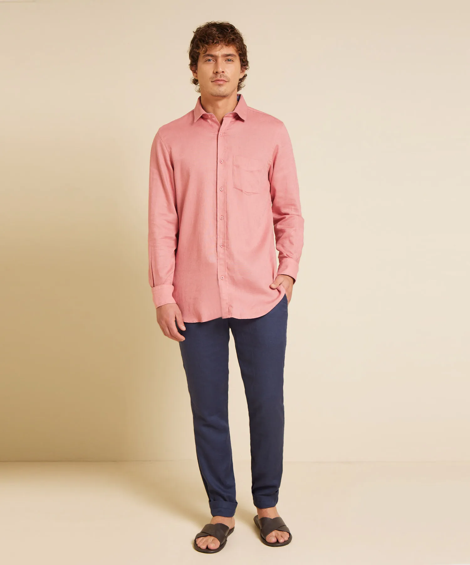 CAMISA MANGA LARGA EN LINO