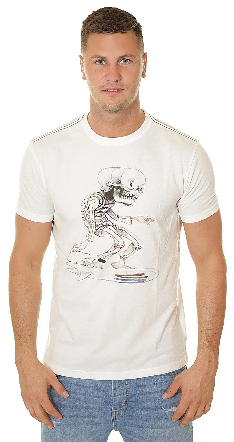 CAMISA RVCA SKULL SURFER  ANTIQUE WHITE  MEN´S