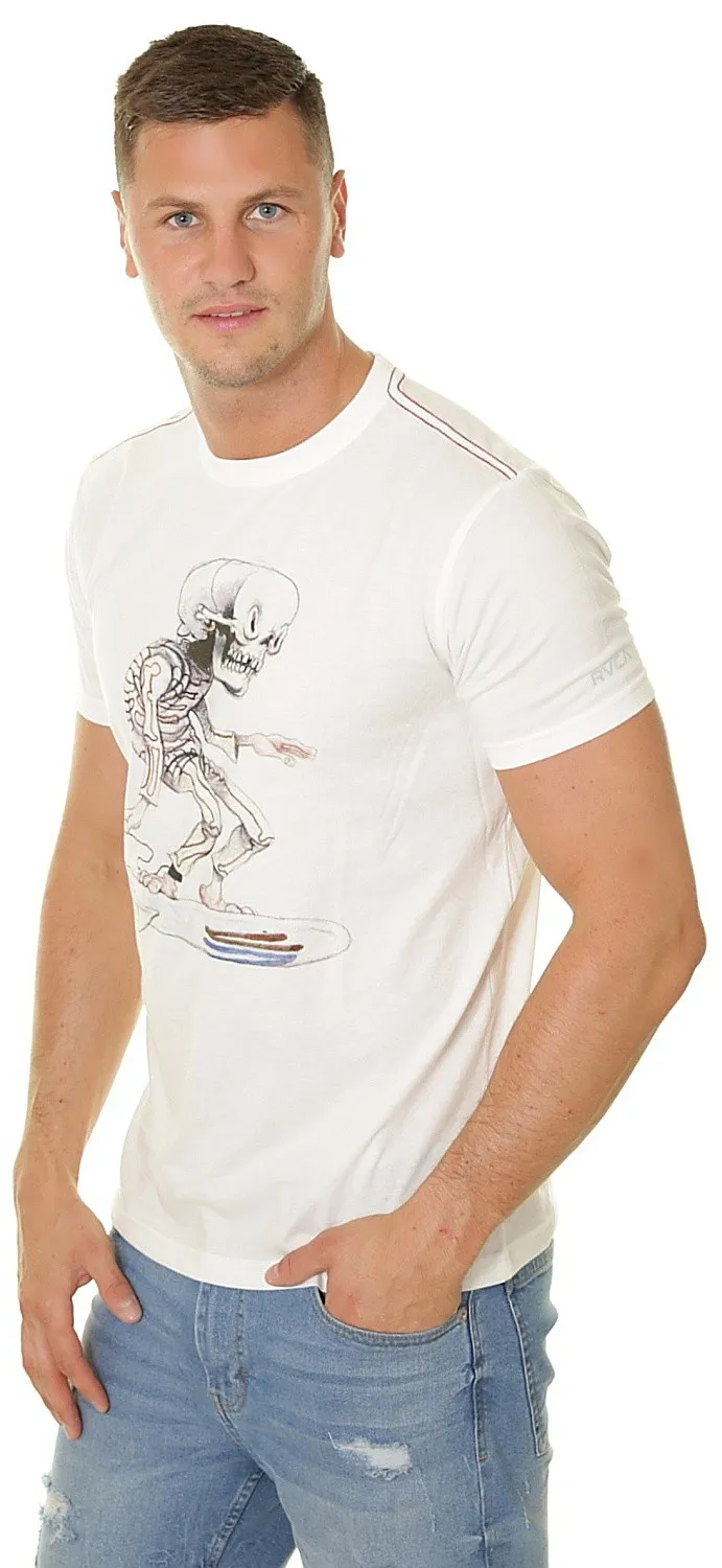 CAMISA RVCA SKULL SURFER  ANTIQUE WHITE  MEN´S