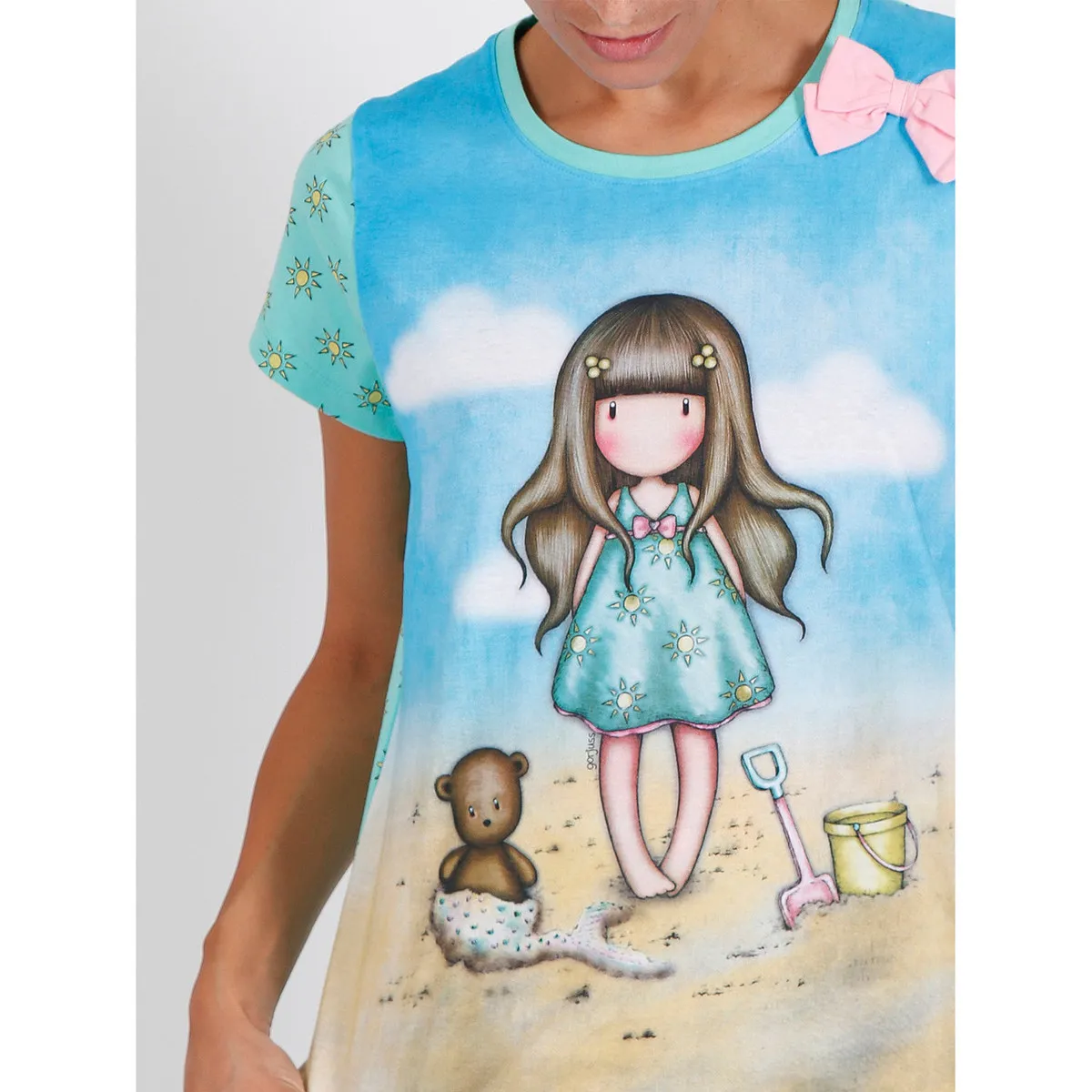 Camiseta de pijama corto Hola Verano Santoro azul