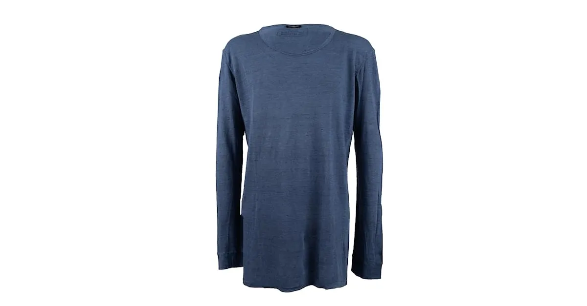 Camiseta Manga Larga Balmain Azul 