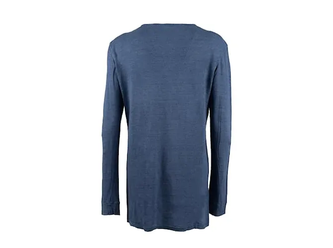 Camiseta Manga Larga Balmain Azul 