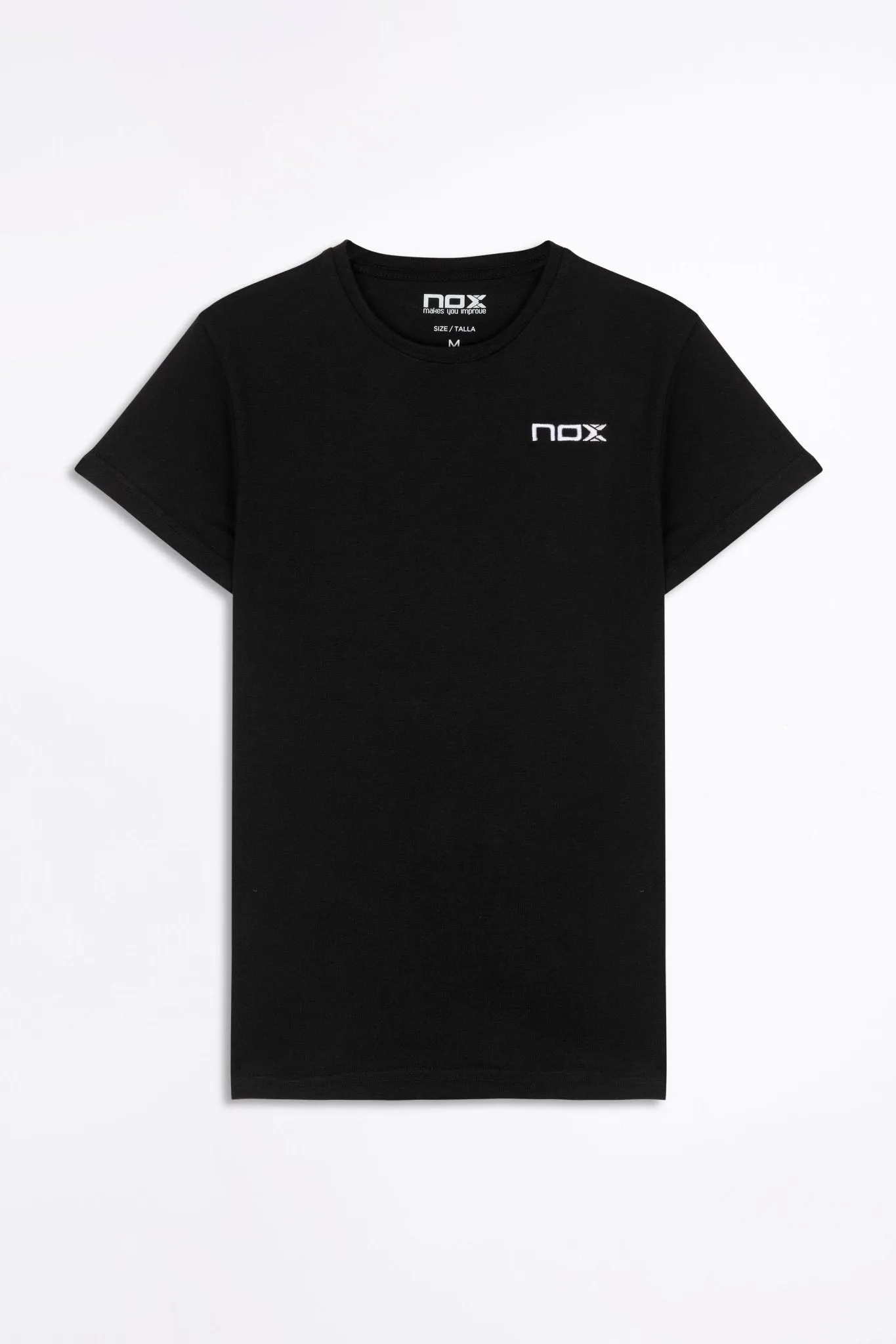 CAMISETA PADEL MUJER BASIC CASUAL NEGRO  TALLA L