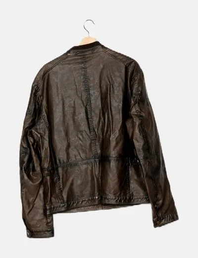 Celop Chaqueta marrón detalle bolsillo