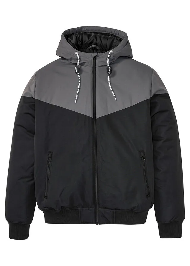 CHAQUETA DE INVIERNO CON CAPUCHA NEGROPIZARRA