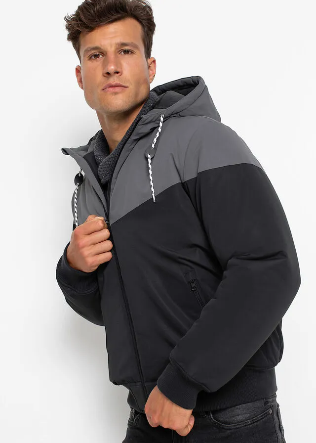CHAQUETA DE INVIERNO CON CAPUCHA NEGROPIZARRA