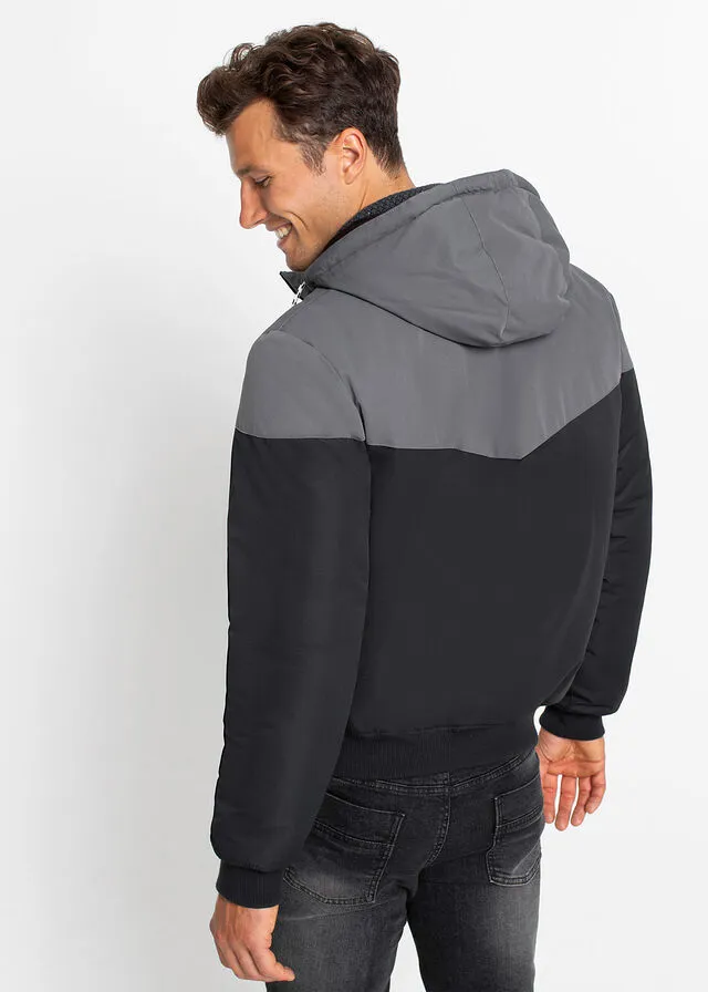 CHAQUETA DE INVIERNO CON CAPUCHA NEGROPIZARRA