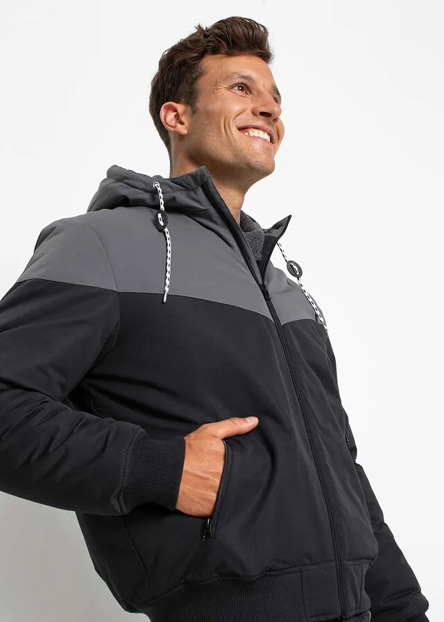 CHAQUETA DE INVIERNO CON CAPUCHA NEGROPIZARRA