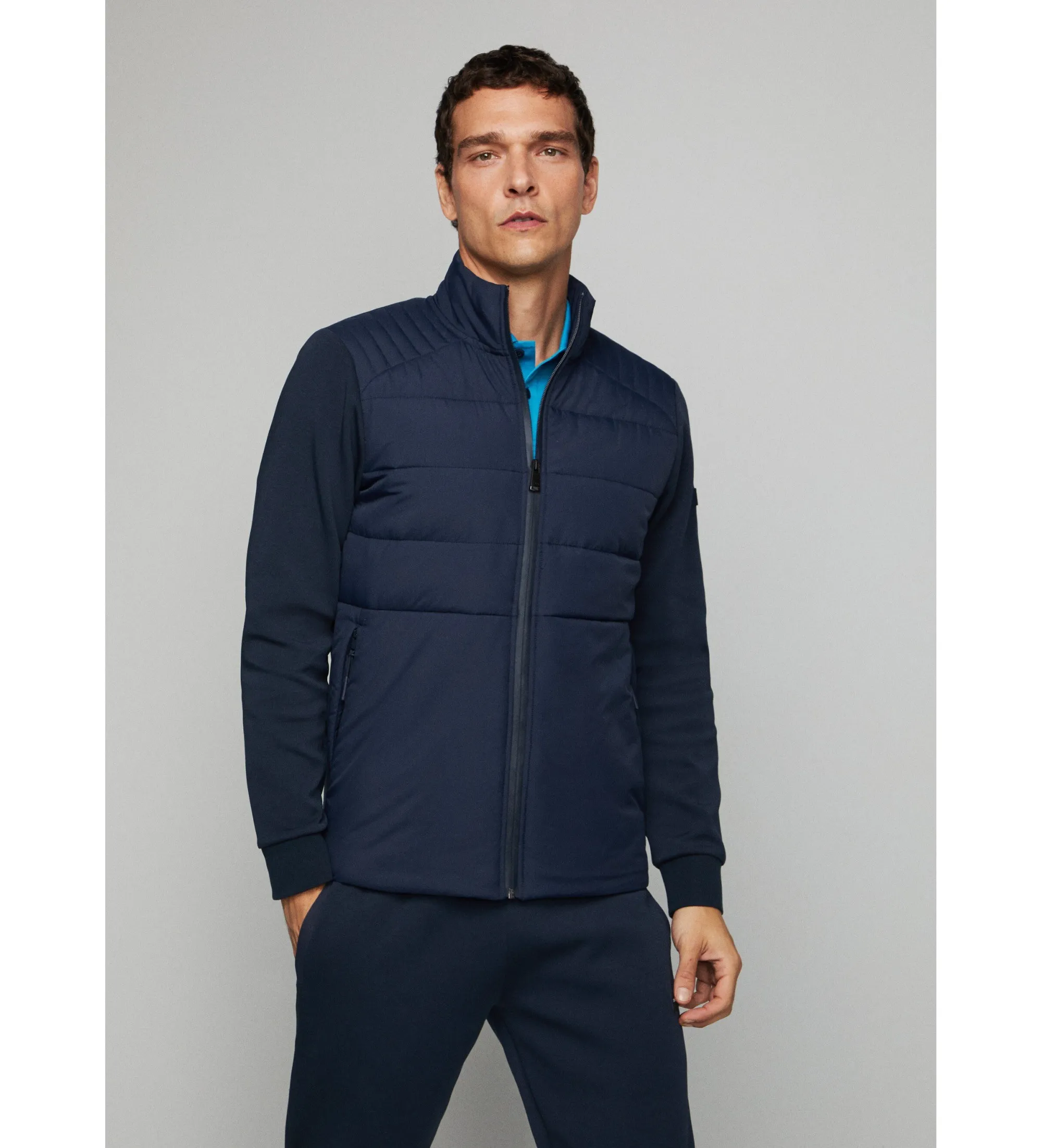 Chaqueta Quilt Hybrid marino