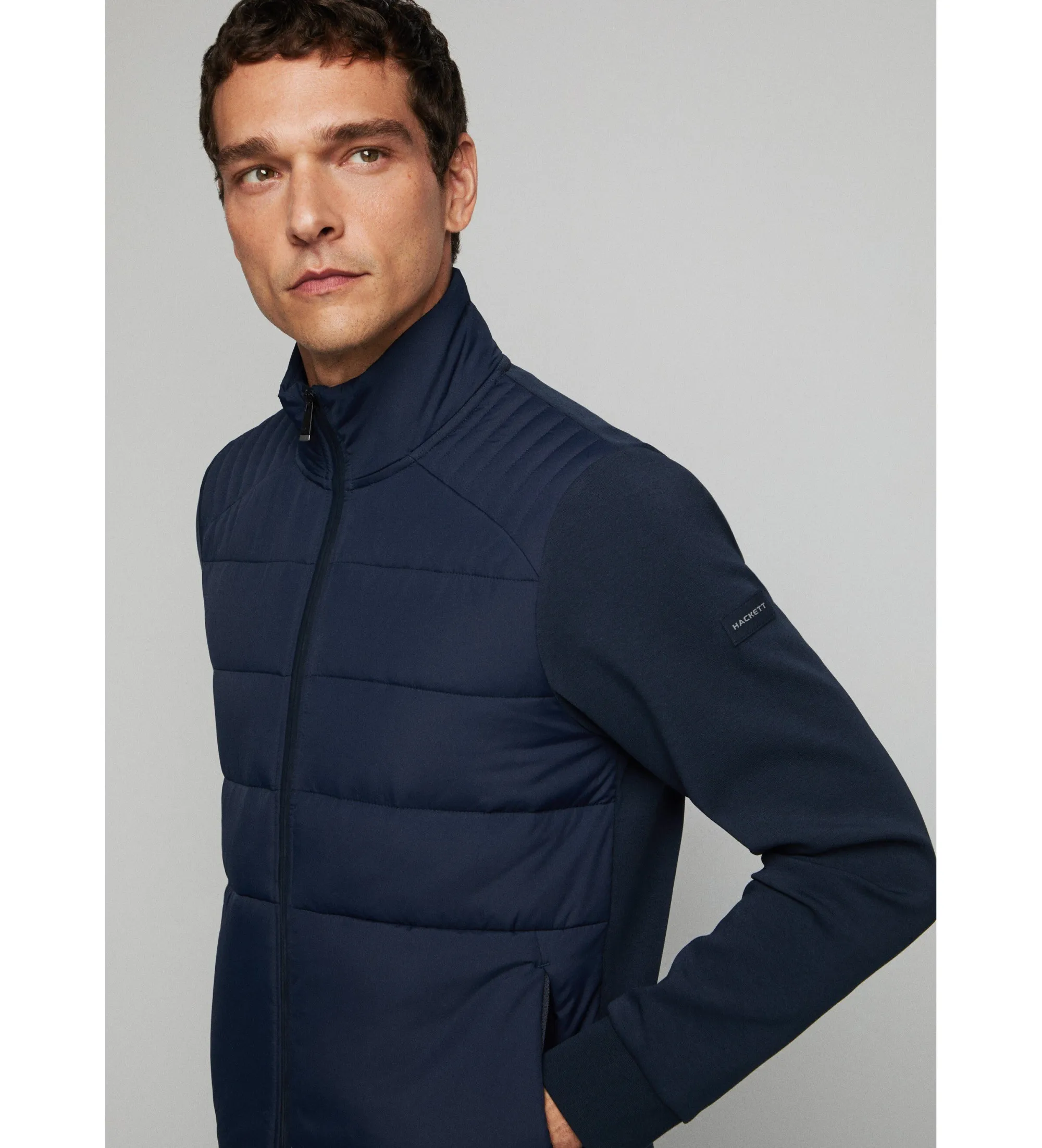 Chaqueta Quilt Hybrid marino