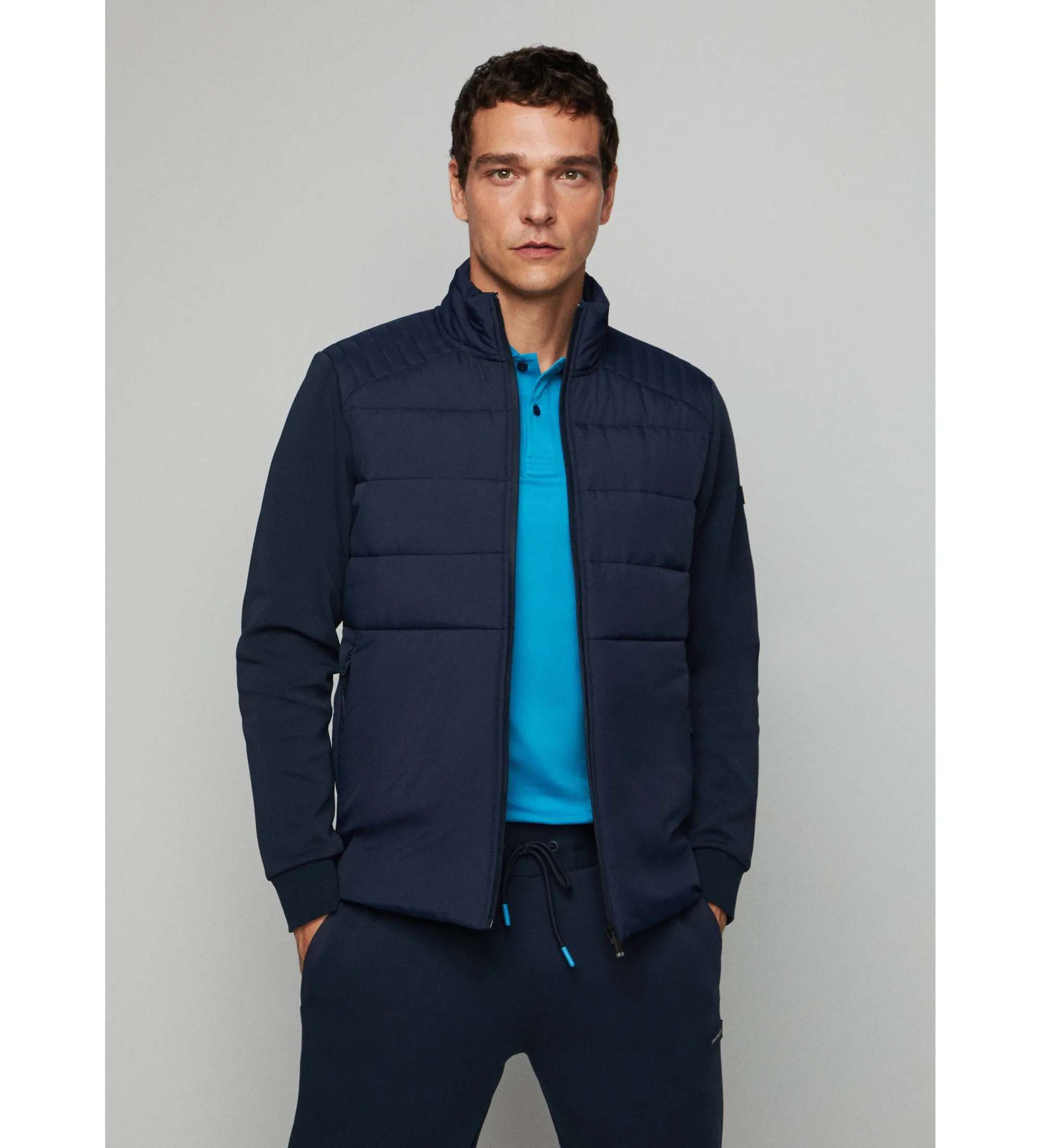 Chaqueta Quilt Hybrid marino