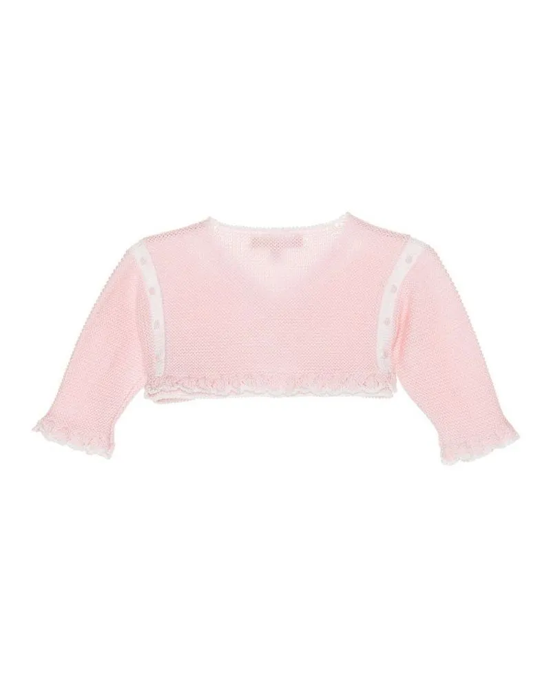 Chaqueta Rosa Punto Nanos Bebe Niña