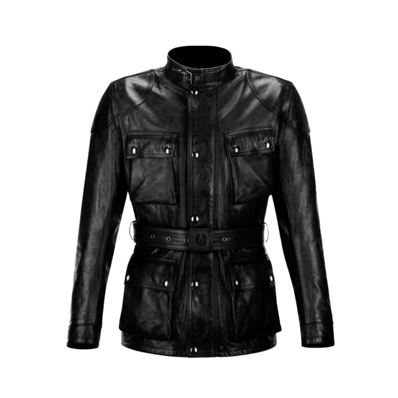 CHAQUETA TRIALMASTER PRO PIEL ANTIQUE BLACKBELSTAFF
