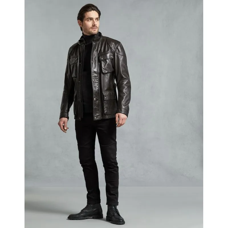 CHAQUETA TRIALMASTER PRO PIEL ANTIQUE BLACKBELSTAFF
