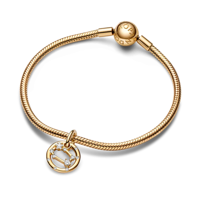 Charm Pandora Géminis baño oro 14k 762711C01