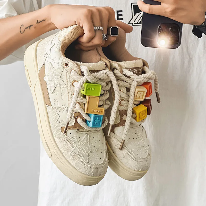 CHECHE CO BRANDED BUILDED BLOCK STAR'S CHINACHIC PAREJA DE DISEñO DE NICHO TENDENCIA INS HIGH BEAUTY BOARD ZAPATOS
