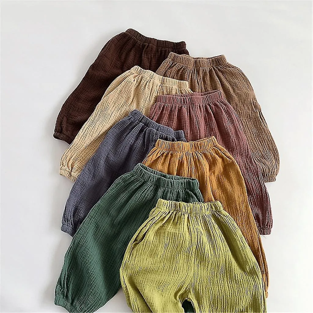 CHILDREN SUMMER LEGGINGS SKIN FRIENDLY ANKLE ANTIMOSQUITO PANTS GAUZECOTTON KIDS TROUSERS