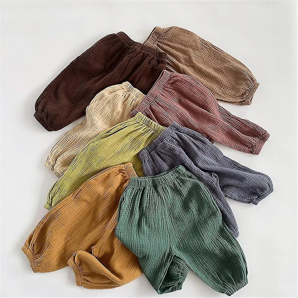 CHILDREN SUMMER LEGGINGS SKIN FRIENDLY ANKLE ANTIMOSQUITO PANTS GAUZECOTTON KIDS TROUSERS